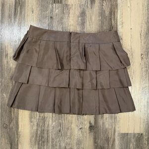 BANANA REPUBLIC | Brown Tiered Skirt Size 10 Petite